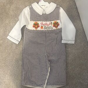 Smock jumper Thanksgiving Baby Outfit 9 months